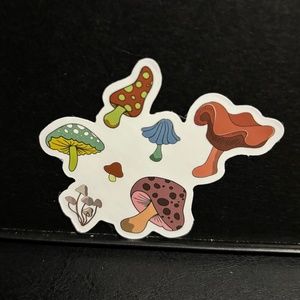 VARIETY OF MUSHROOM TYPES  STICKER